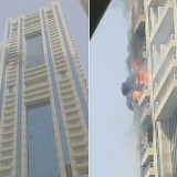 آتش سوزی در برج سلافه دبی در دبی مارینا