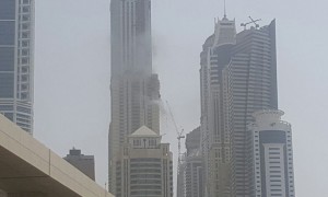 آتش سوزی در برج سلافه دبی در دبی مارینا