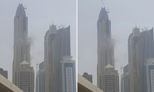 آتش سوزی در برج سلافه دبی در دبی مارینا