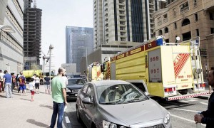 آتش سوزی در برج سلافه دبی در دبی مارینا