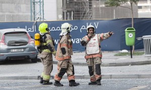 آتش سوزی در برج سلافه دبی در دبی مارینا