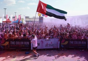 دو رنگارنگ در دبی - color run